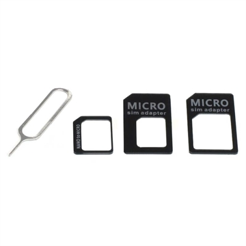 Set Adaptor Card SIM OTB 4-în-1 - Negru