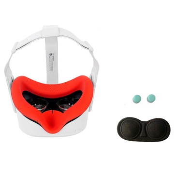 Set Inferfață Facială VR 3-În-1 Oculus Quest 2 - Roșu