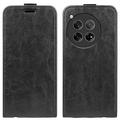 Husă Flip Vertical OnePlus 12 - Slot Card - Negru