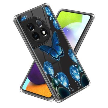 Husă TPU Subțire Stylish OnePlus 12R/Ace 3 - Fluture și Flori