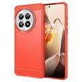Husă TPU Brushed OnePlus 13 - Fibră de Carbon - Roșu