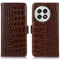 Husă Piele Portofel cu RFID OnePlus 13 - Crocodile