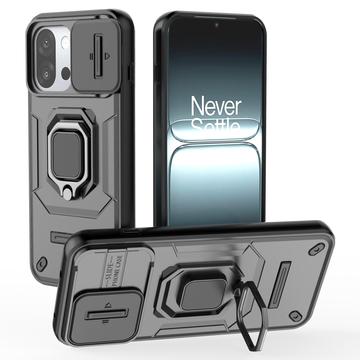 Husă Hibridă OnePlus 13T cu Inel Rotativ cu Ecran pentru Cameră - Negru