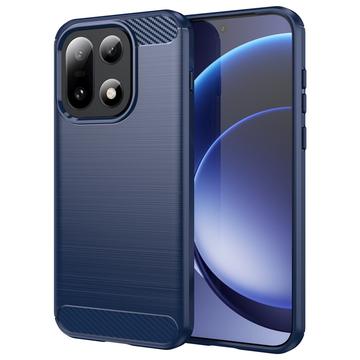 Husă TPU Brushed OnePlus 15 - Fibră de Carbon - Albastru