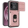 Husă Hibridă OnePlus 15 cu Inel Rotativ cu Ecran pentru Cameră - Auriu Roze