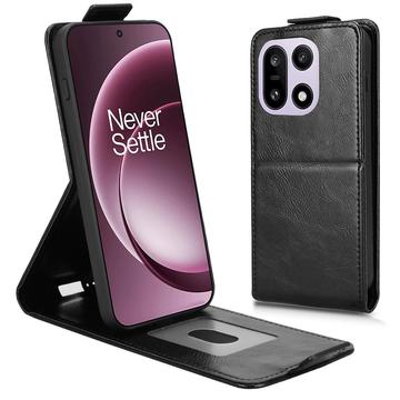 Husă verticală cu rabat și suport OnePlus 15 - Negru