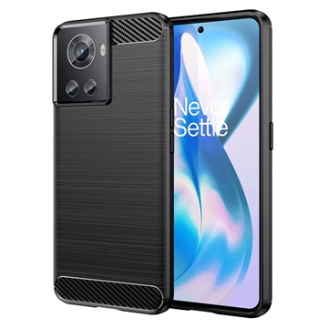 Husă TPU Brushed OnePlus Ace/10R - Fibră de Carbon - Negru