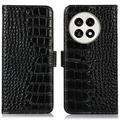 Husă Piele Portofel cu RFID OnePlus Ace 5/5 Pro/13R - Crocodile - Negru