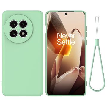 Husă din silicon lichid OnePlus Ace 5/5 Pro/13R cu curea de mana - verde