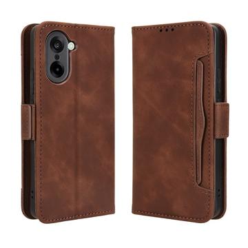 Husă portofel pentru card OnePlus Ace 5 Racing/Nord CE5 - maro