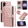 Husa portofel matlasata de lux OnePlus Ace 5 Racing/Nord CE5 - Auriu Roze