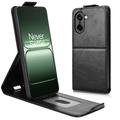 Husă verticală cu rabat și suport OnePlus Ace 5 Racing/Nord CE5 - Negru