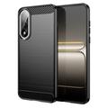 Husă TPU Brushed OnePlus Ace 5 Ultra/Nord 5 - Fibră de Carbon - Negru