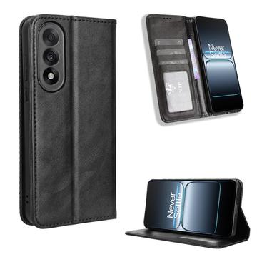 Husă Portofel Cu Închidere OnePlus Ace 5 Ultra/Nord 5 - Retro - Negru