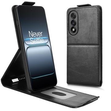 Husă verticală cu rabat și suport OnePlus Ace 5 Ultra/Nord 5 - Negru