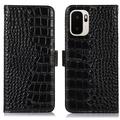 Husă Piele Portofel cu RFID OnePlus Ace 6 Ultra - Crocodile - Negru