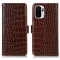 Husă Piele Portofel cu RFID OnePlus Ace 6 Ultra - Crocodile - Maro