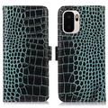 Husă Piele Portofel cu RFID OnePlus Ace 6 Ultra - Crocodile - Verde