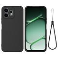 Husă din silicon lichid OnePlus N6 cu curea de mana - Negru