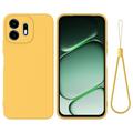 Husă din silicon lichid OnePlus N6 cu curea de mana - Galben