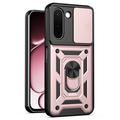 Husă Hibridă OnePlus N6x cu Inel Rotativ cu Ecran pentru Cameră - Auriu Roze