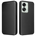 Husă Flip OnePlus Nord 2T - Fibra de Carbon - Negru