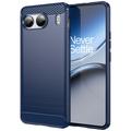 Husă TPU Brushed OnePlus Nord 4 - Fibră de Carbon - Albastru