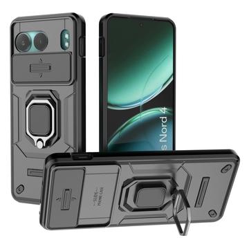 Husă Hibridă OnePlus Nord 4 cu Inel Rotativ cu Ecran pentru Cameră