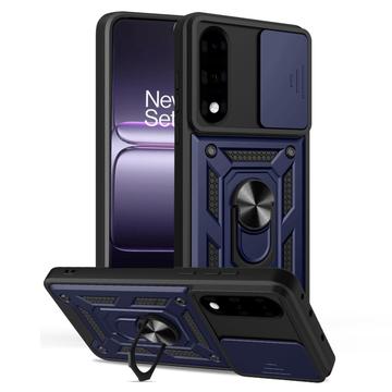 Husă Hibridă OnePlus Nord 5 cu Inel Rotativ cu Ecran pentru Cameră - Albastru