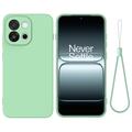 Husă din silicon lichid OnePlus Nord 6/Turbo 6 cu curea de mana - Verde