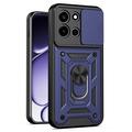 Husă Hibridă OnePlus Nord 6 cu Inel Rotativ cu Ecran pentru Cameră - Albastru
