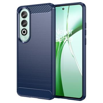 Husă TPU Brushed OnePlus Nord CE4 - Fibră de Carbon - Albastru