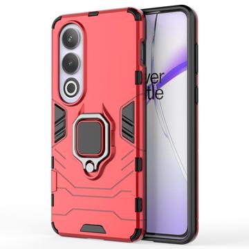 Husă Hibrid cu Suport Inel OnePlus Nord CE4/Ace 3V - Roșu