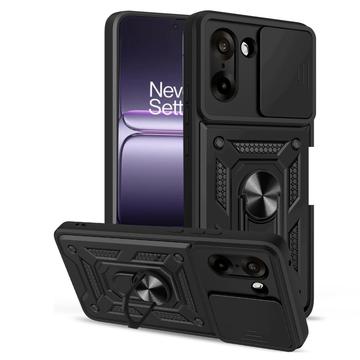 Husă Hibridă OnePlus Nord CE5 cu Inel Rotativ cu Ecran pentru Cameră - Negru