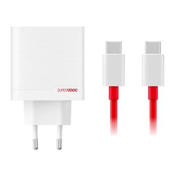 OnePlus SuperVOOC 80W Dual Ports GaN Power Adapter 5461100597 - Alb