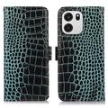 Husă Piele Portofel cu RFID OnePlus Turbo 6/6V - Crocodile - Verde