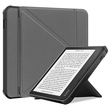 Husă Folio Kobo Libra 2 - Origami Stand - Gri