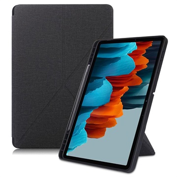 Husă Folio Samsung Galaxy Tab S7+/S8+ - Origami Stand - Negru