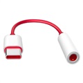 Adaptor cablu OnePlus USB-C / 3,5 mm - Vrac - Roșu / Alb