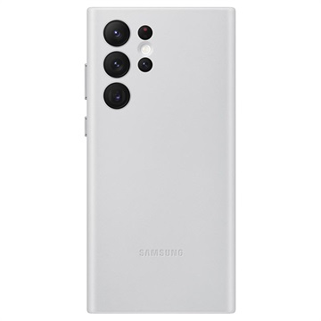 Capac Protecție Spate Piele Samsung Galaxy S22 Ultra 5G - EF-VS908LJEGWW - Gri Deschis