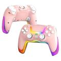 P07 Dazzle Lighting Controler Bluetooth wireless pentru PS4/Android/iOS/Switch/PC - Roz