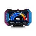 HUD multifuncțional P25 pentru mașină, cu OBD2, GPS și ecran LCD, vitezometru
