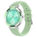 P61 Ceas inteligent elegant pentru femei - Argintiu / Verde