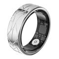 PX02 Crack Design Smart Ring multifuncțional cu control foto - dimensiune: 20.7mm - argintiu