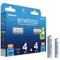 Panasonic Eneloop Mix BK-KJMCDE44E 8BE Baterii reîncărcabile AA/AAA - 2000mAh/800mAh - 8 bucăți.