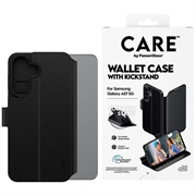 Husă portofel cu suport Samsung Galaxy A57 PanzerGlass Care Feature - Negru