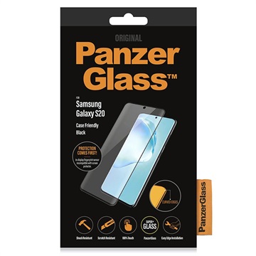 Geam Protecție - 9H - PanzerGlass Case Friendly - Samsung Galaxy S20 - Negru