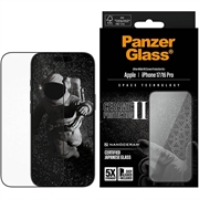 Protecție de ecran iPhone 17/16 Pro PanzerGlass Ceramic II Protection Ultra-Wide Fit EasyAligner - 9H - Marginea neagră