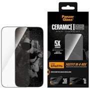 Protector de ecran iPhone 17 Pro/18 Pro PanzerGlass Ceramic II Ultra-Wide Fit și FastFit In-A-Box - 9H - Margine neagră