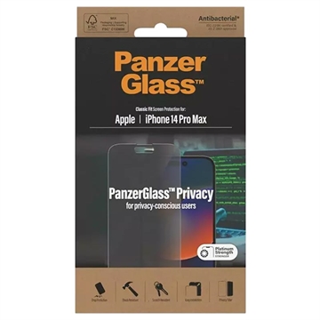 Geam Protecție Ecran - 9H - iPhone 14 Pro Max - PanzerGlass Classic Fit Privacy